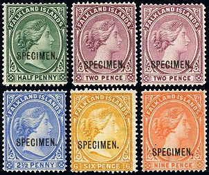 sample of speciman stamps